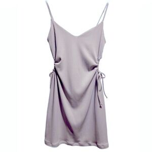 Top Sop Cut Out Mini Dress in lilac